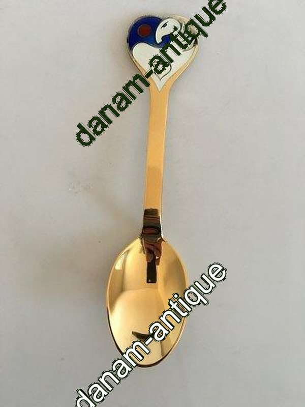 A. Michelsen 1978 Juleske  Forgyldt Sterling Sølv med Emalje