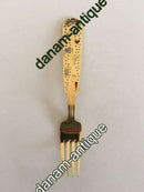 A. Michelsen 1939 Julegaffel Forgyldt Sterling Sølv med Emalje