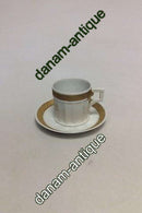 Royal Copenhagen Gold Fan Kaffeetasse und Untertasse Nr. 11572 / 069