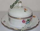 Royal Copenhagen Light Saxon Flower Butter Box with underplate No 1503