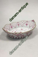 Royal Copenhagen geriffelt lila mit Gold Trim Half-Londe Brotkorb