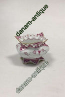 Royal Copenhagen Blue Fluted Red Ruby/Pink with Gold Edge Full Lace Sugar Bowl