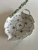 Royal Copenhagen Blue Fluted Plain Leaf Shaped Cake Dish No 145 from 1850-1880