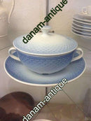 Bing & Grøndahl Blå Tone Hotel Bouillon cup, låg og underkop No 1029