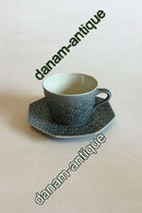 Bing & Grondahl Kronjyden Blue Azure コーヒーカップと八角形のソーサー