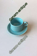 Bing & Grøndahl/Kronjyden Stentøj Mint Grøn Cordial Kaffekop og Underkop.