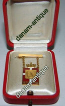 Georg Jensen 14K Gold Königsabzeichen mit Box von 1945