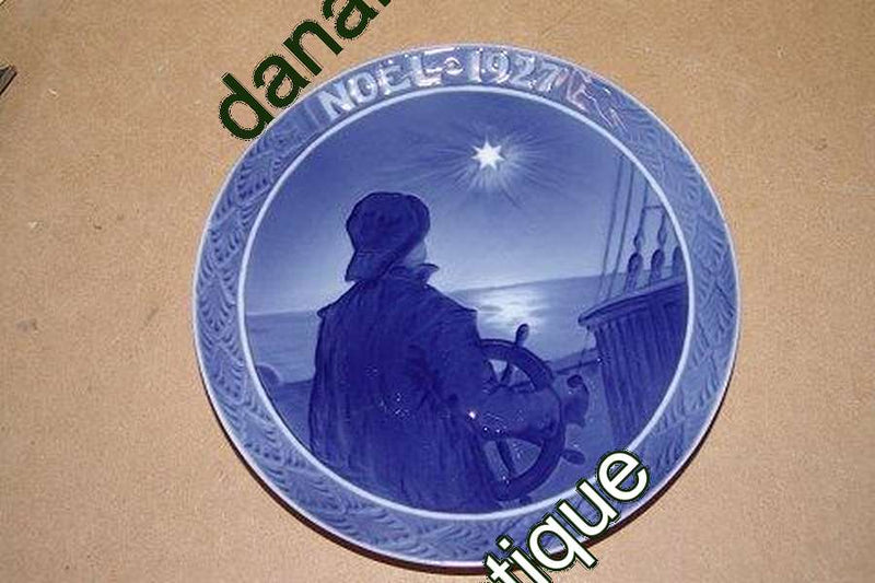 Royal Copenhagen Juleplatte fra 1927 med Fransk indskription "Noel"
