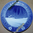 Royal Copenhagen Weihnachtsteller von 1909 mit deutscher Aufschrift "Weihnachten"