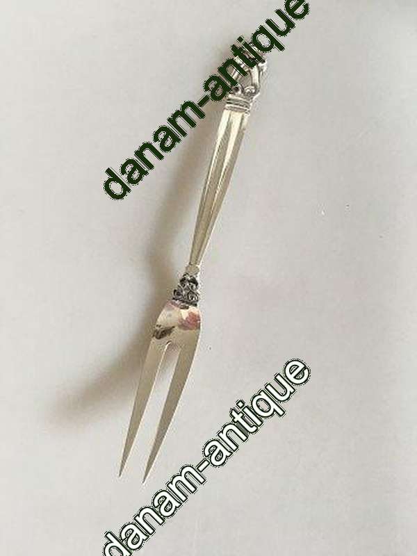 Georg Jensen Sterling Sølv Konge Kødgaffel No 143