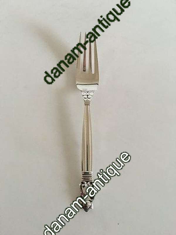 Georg Jensen Sterling Sølv Konge Frokostgaffel No 022