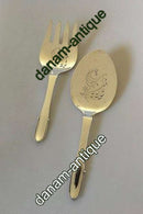 Georg Jensen Sterling Sølv Kugle Fiske Serveringssæt No 231