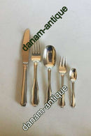 Georg Jensen Sterling Silber Doppeltes Drilling-Besteck für 12 Personen, 60 Teile.