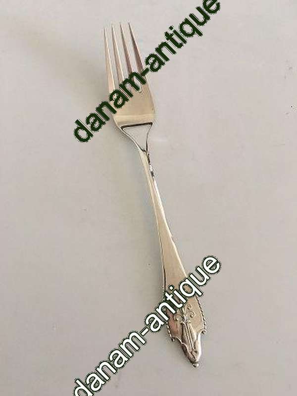 Georg Jensen Akkeleje Sterling Sølv Spisegaffel No 012