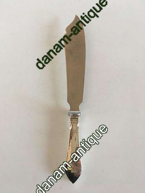 Georg Jensen Antik Lagkagekniv I Sterling Sølv og Rustfrit Stål No 196