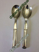 Georg Jensen Double Serrated Sterling Silver Salad Spoon and Fork（ジョージ ジェンセン ダブル セレーション スターリング シルバー サラダスプーン＆フォーク） No 133