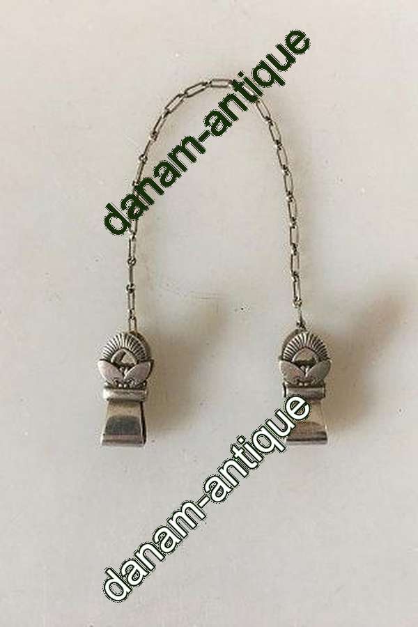 Georg Jensen Sterling Sølv Kaktus Klemme Servietholder. Sjælden No 192