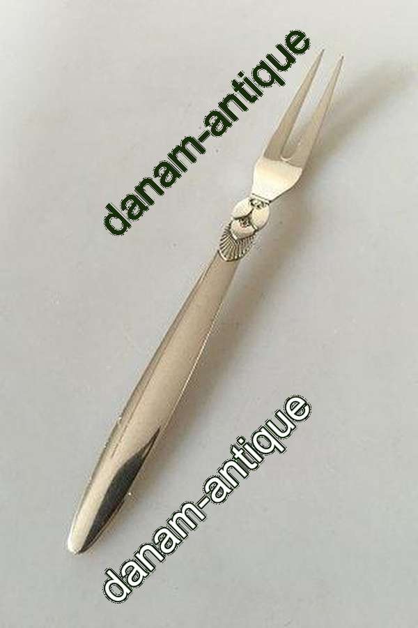 Georg Jensen Sterling Sølv Kaktus Pålægsgaffel No 144