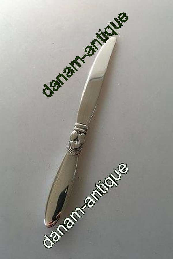 Georg Jensen Sterling Sølv Kaktus Frugtkniv i Helsølv No 13B