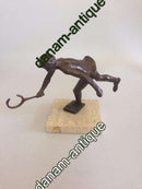 Royal Copenhagen Bronze statuette Sterett-Gittings Kelsey Tennis spiller fra 1976