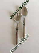 Hans Hansen Heirloom Silver Nr. 18 Salatbesteck aus Sterlingsilber und Stahl