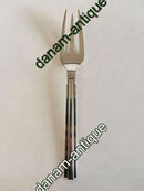 Hans Hansen Arvesølv No. 18 Kødgaffel i Sterling Sølv med Tre Tinder