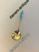 Zuckerlöffel aus Silber und Emaille von Frigast