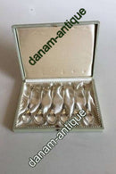 W. & S. Sørensen Sterling Silber Krone Satz von 6 Löffeln