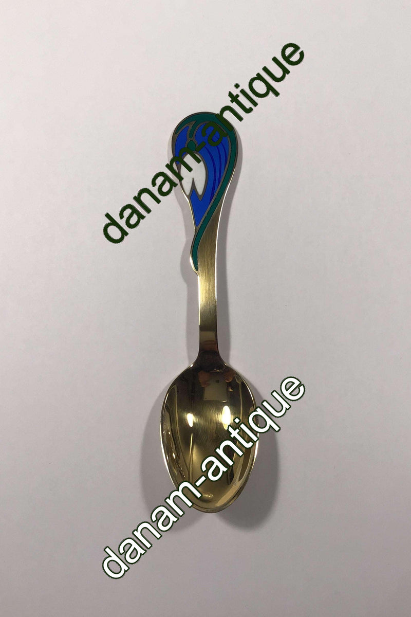 A. Michelsen Juleske 2002 I Forgyldt Sterling Sølv med Emalje