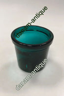 Blumentopfhalter aus dickem grünem Glas