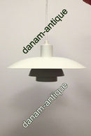 Poul Henningsen für Louis Poulsen Weiße Pendelleuchte PH 4/3