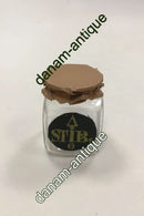 Holmegaard Apotekerflasken, krukke med tekst STIB fra 1992