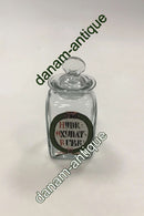 Holmegaard Apotekerflasken, krukke med tekst HYDR OXYDAT RUBR fra 1978