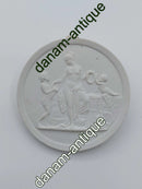 Royal Copenhagen bisquit platte "Barndom og forår" 19. århundrede (no. 116)