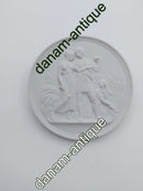 Bing and Grondahl bisquit plate "Youth and spring" 20th century. (no. 117)