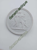 Royal Copenhagen bisquit plate "Youth and spring" 20th century. (no. 117)