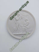 Royal Copenhagen bisquit plate "Manhood and autumn" 19th century (no. 118)