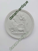 Royal Copenhagen bisquit plate "Old age and winter" 20th century. (no. 119)