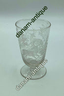 Toddy-Glas aus der Glashütte Kastrup: Glas mit Hirschmotiv um 1910