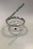 Royal Copenhagen Glasschale mit versilbertem Rand