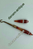 Agat nips. Den ene del "snørrebåndshjælper"  Sælges samlet.