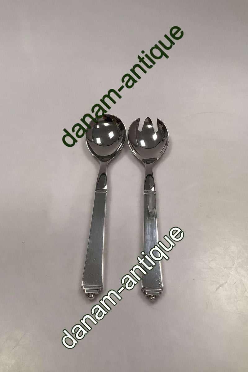 ジョージ ジェンセン ピラミッド EPNS シルバープレート サラダセット