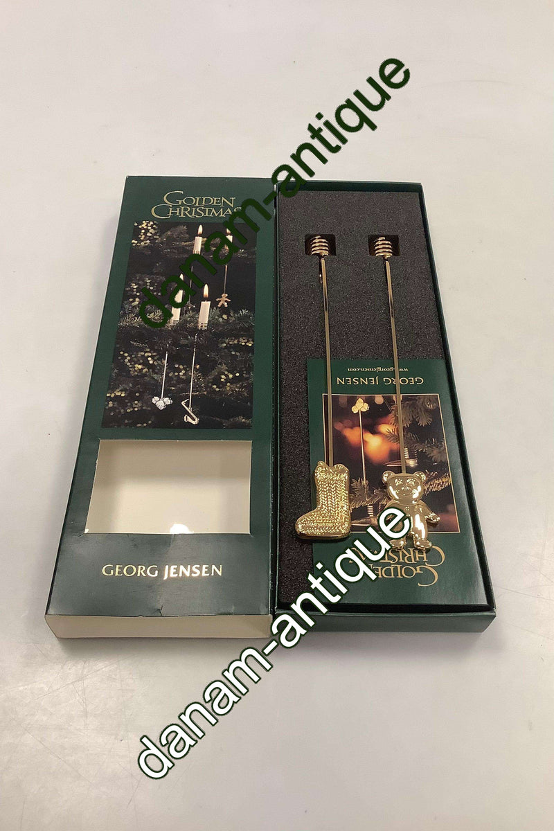 Georg Jensen Golden Christmas Lyseholder - Bamse og Julesok 2003