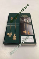 Georg Jensen Golden Christmas Lyseholder - Snemand og Hane 1999