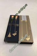 Georg Jensen Golden Christmas Lyseholder - Gås og Juletræ 1998