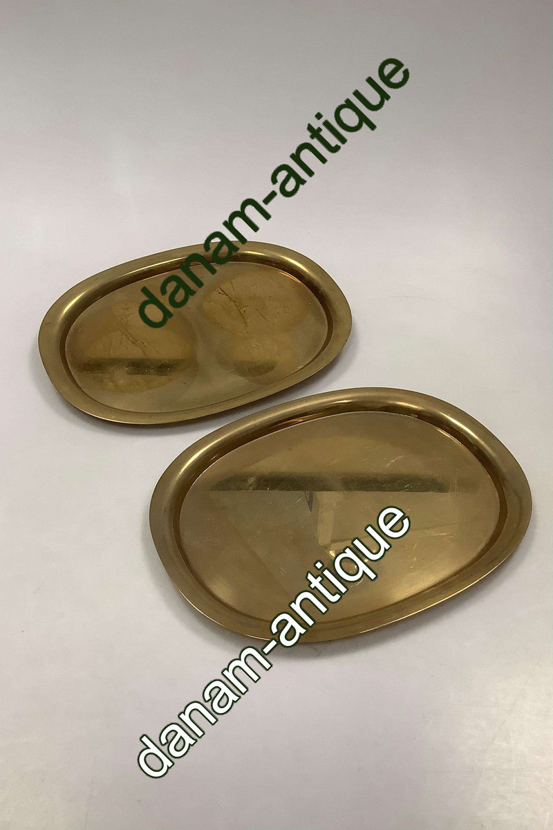 Georg Jensen Super Ellipse Tablett aus Messing von Piet Hein 24,7 cm x 18,8 cm