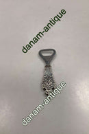 Dansk Sølv / Stål Oplukker med Kong Frederik d. 4 monogram