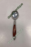 Dansk Ornamental Servingsske med skaft af Immitations Rav