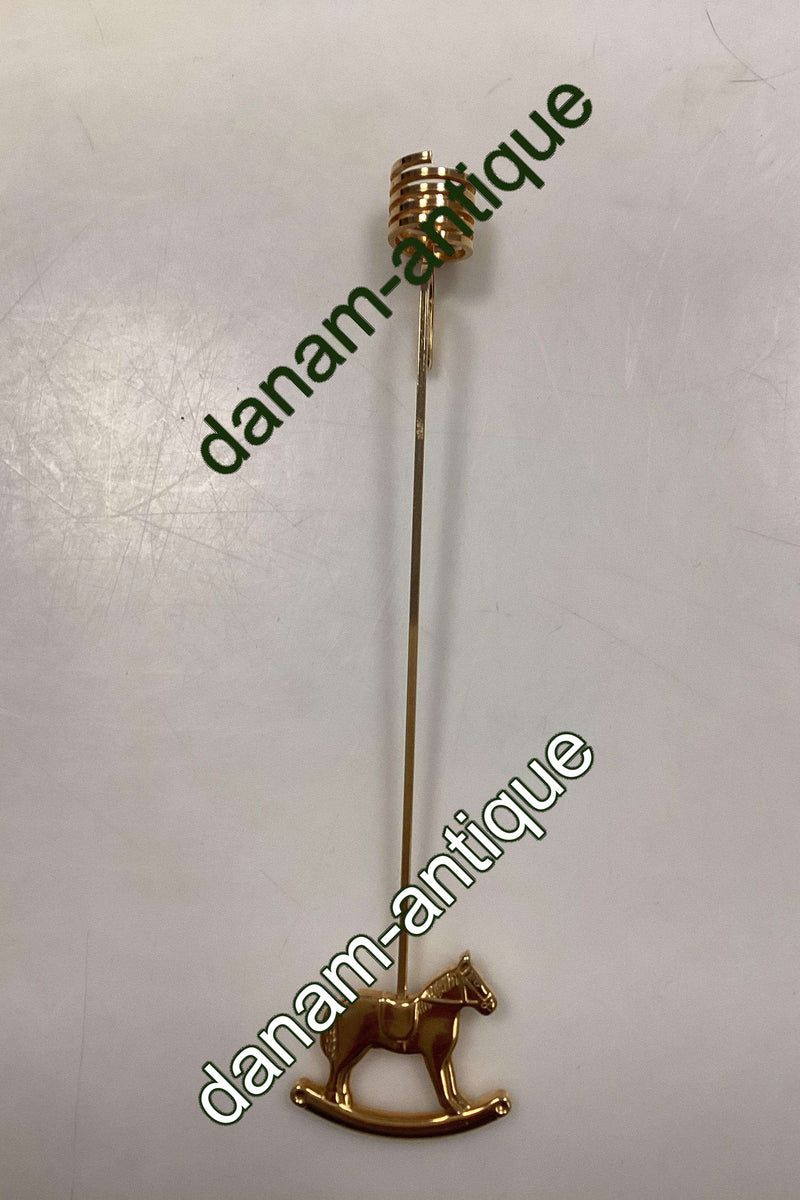 Georg Jensen Golden Christmas Lyseholder - Gyngehest 1996