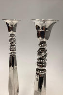 Par Georg Jensen Sterling Sølv Lysestager af Johan Rohde No 441 - Danam Antik